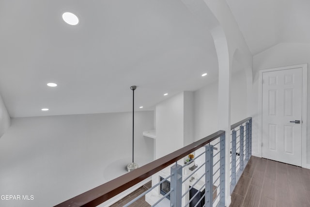 12055 Van Gogh Dr, El Paso, TX 79936 - hall featuring an upstairs landing and recessed lighting