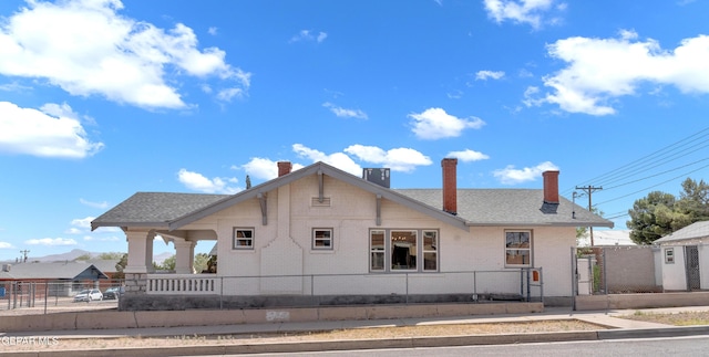 2729 Pershing Dr, El Paso, TX 79903 - view of front of house with brick siding and a chimney