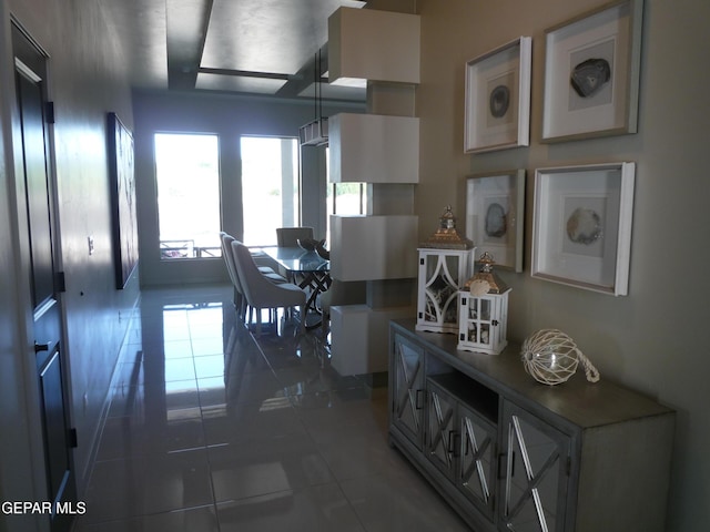 5868 Valley Palm Dr, El Paso, TX 79932 - dining room with dark tile patterned floors