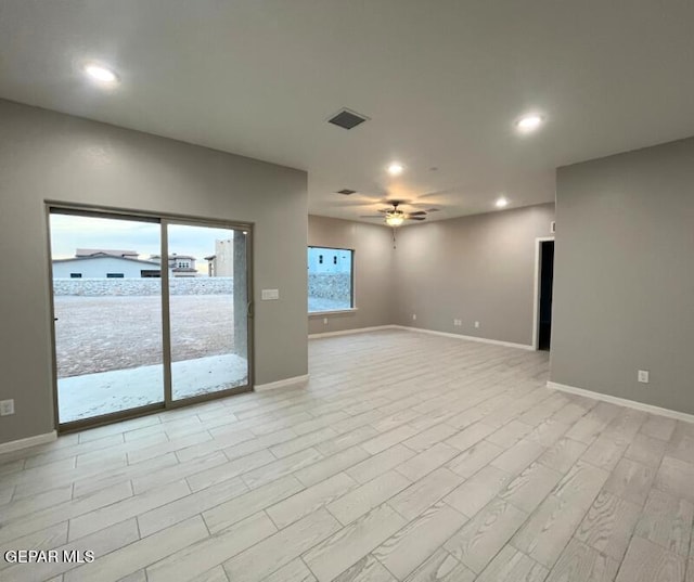3800 Surmise St, El Paso, TX 79938 - unfurnished room with ceiling fan, recessed lighting, and baseboards