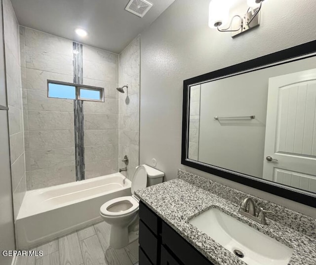 3800 Surmise St, El Paso, TX 79938 - full bath featuring toilet, vanity, and  shower combination