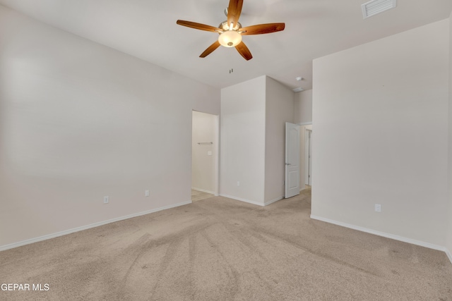 1741 Breeder Cup Way, El Paso, TX 79928 - unfurnished room with ceiling fan, light colored carpet, and baseboards