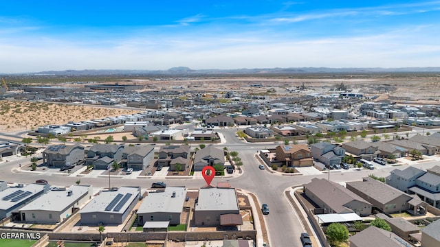 1741 Breeder Cup Way, El Paso, TX 79928 - aerial view of property's location featuring a mountainous background and nearby suburban area