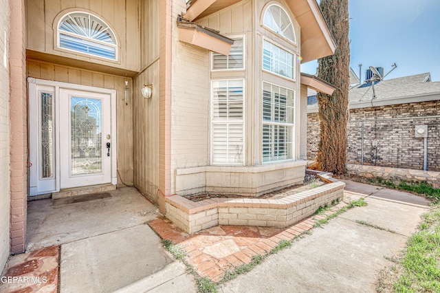 11513 Cree Ct, El Paso, TX 79936 - entrance to property with brick siding and board and batten siding