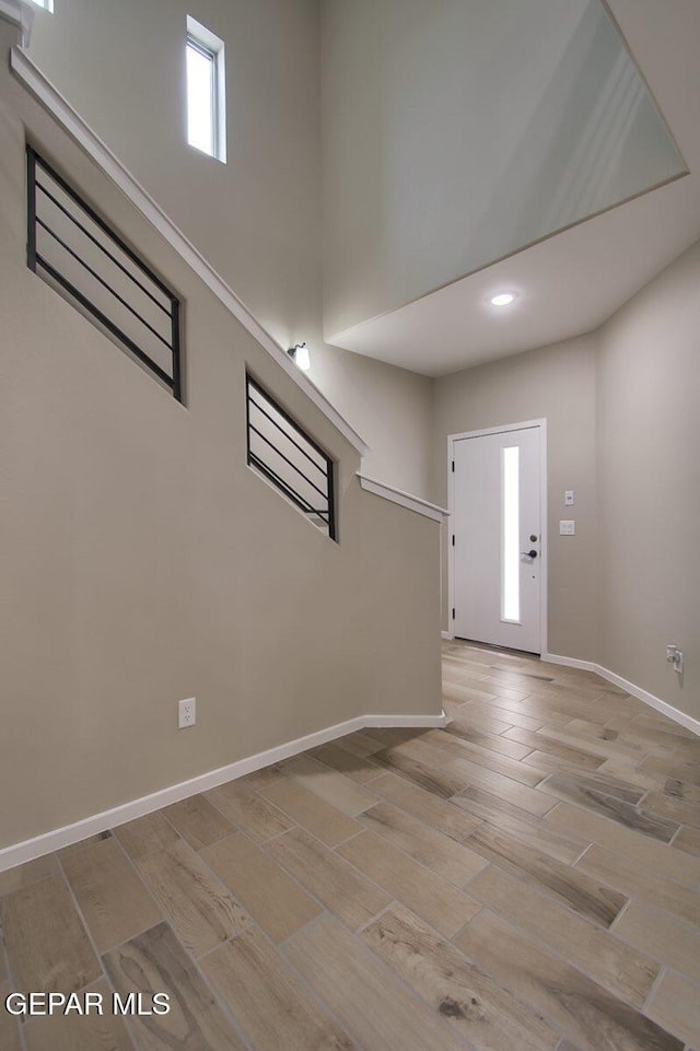3804 Surmise St, El Paso, TX 79928 - entrance foyer featuring light wood finished floors, baseboards, and recessed lighting