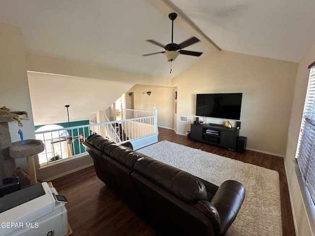 11048 Nathan Bay Dr, El Paso, TX 79934 - living area with ceiling fan, wood finished floors, and baseboards