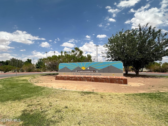 11048 Nathan Bay Dr, El Paso, TX 79934 - community sign featuring a yard