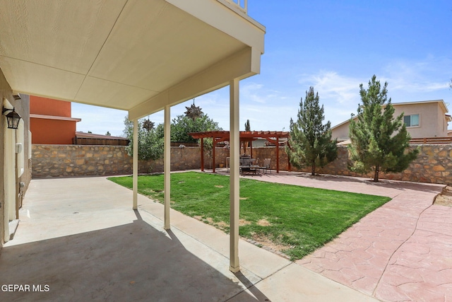 14025 Stoutland Ln, El Paso, TX 79928 - view of yard with a patio and a pergola