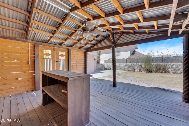 5424 Fire Ridge Cir, El Paso, TX 79932 - wooden deck featuring ceiling fan