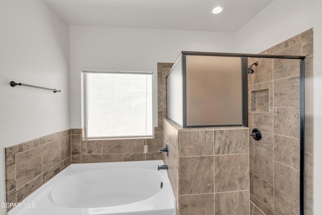 12776 Runway Ave, El Paso, TX 79928 - bathroom with a shower stall and a bath
