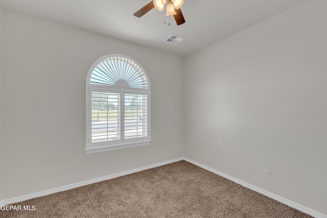 12776 Runway Ave, El Paso, TX 79928 - spare room with carpet, ceiling fan, and baseboards