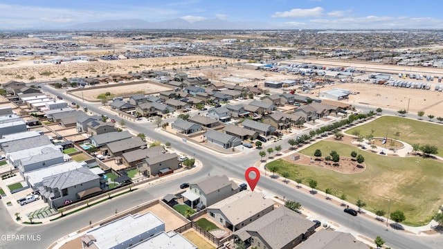 12776 Runway Ave, El Paso, TX 79928 - aerial overview of property's location with mountains and nearby suburban area