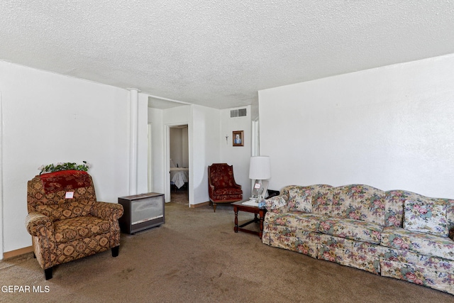 211 Green Haven Pl, El Paso, TX 79907 - living room with carpet flooring and a textured ceiling