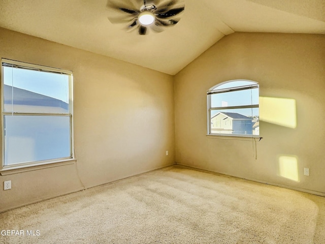 549 Northwyck Way, El Paso, TX 79928 - carpeted spare room with a ceiling fan and vaulted ceiling