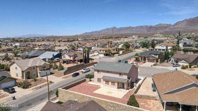 1461 Luz De Luna Pl, El Paso, TX 79912 - aerial view of residential area featuring a mountainous background