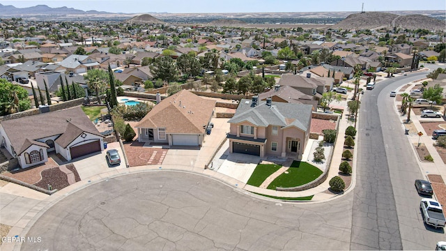 1461 Luz De Luna Pl, El Paso, TX 79912 - aerial view of residential area with a mountain backdrop