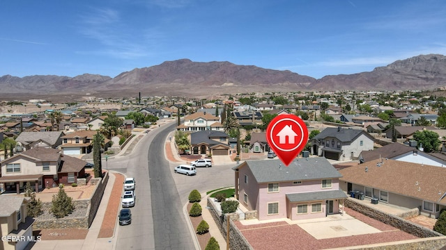 1461 Luz De Luna Pl, El Paso, TX 79912 - aerial perspective of suburban area with a mountainous background