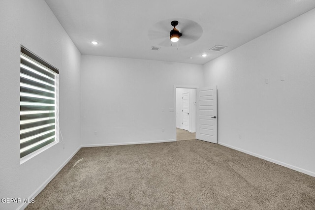 12036 Cotton Cloud Way, Socorro, TX 79927 - carpeted empty room featuring ceiling fan, recessed lighting, and baseboards