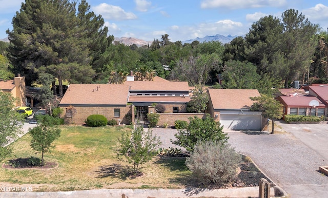 724 Gary Ln, El Paso, TX 79922 - aerial view of property and surrounding area featuring a mountainous background