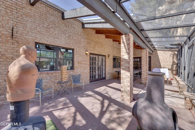 724 Gary Ln, El Paso, TX 79922 - view of patio / terrace featuring french doors