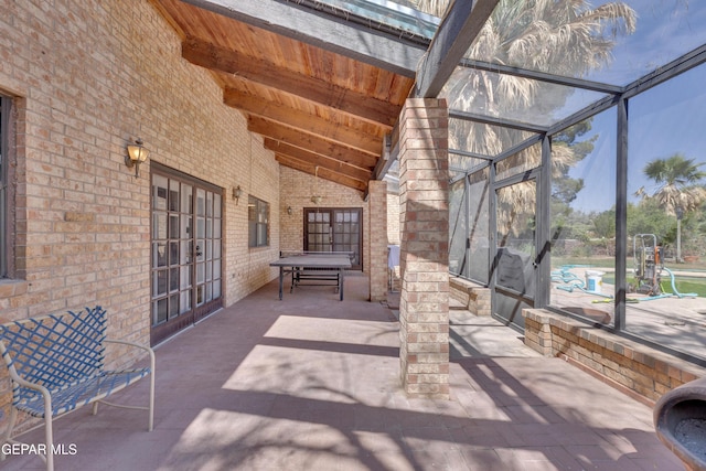 724 Gary Ln, El Paso, TX 79922 - unfurnished sunroom featuring french doors