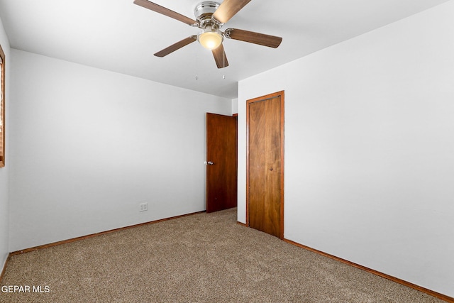 5609 Paradise Ln, El Paso, TX 79924 - carpeted spare room featuring a ceiling fan and baseboards
