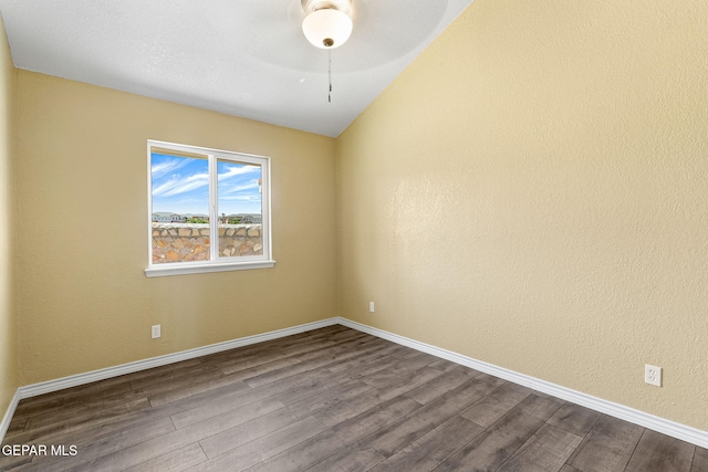 5261 Roger Maris Dr, El Paso, TX 79934 - spare room featuring wood finished floors, ceiling fan, and baseboards