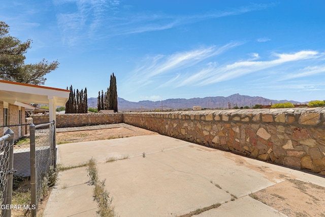 5261 Roger Maris Dr, El Paso, TX 79934 - view of patio / terrace featuring a mountain view