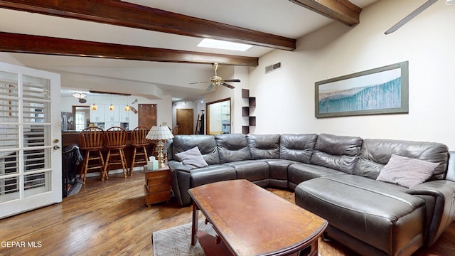 492 Country Oaks Dr, El Paso, TX 79932 - living area with a ceiling fan and wood finished floors