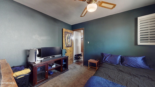 492 Country Oaks Dr, El Paso, TX 79932 - bedroom with carpet flooring and a ceiling fan