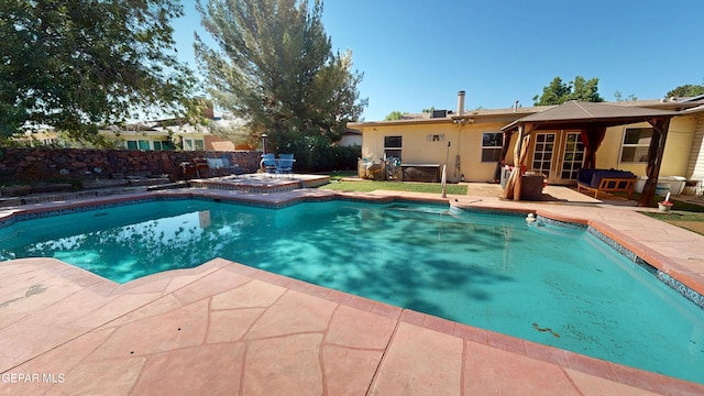 492 Country Oaks Dr, El Paso, TX 79932 - view of pool with a patio area and french doors