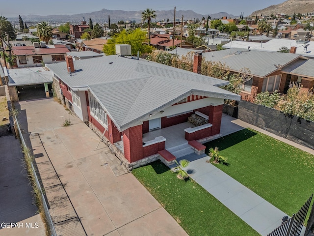 2712 Federal Ave, El Paso, TX 79930 - aerial perspective of suburban area featuring mountains
