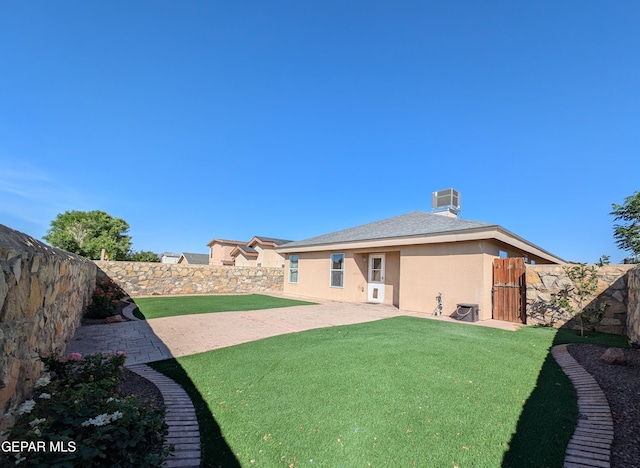 11740 Autumn Wheat Dr, El Paso, TX 79934 - back of house with stucco siding, a patio area, and cooling unit
