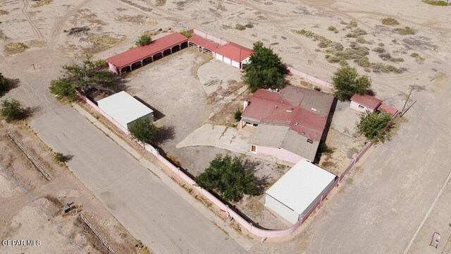 6100 Valley Dr, El Paso, TX 79932 - aerial view of property and surrounding area featuring a desert landscape and rural landscape