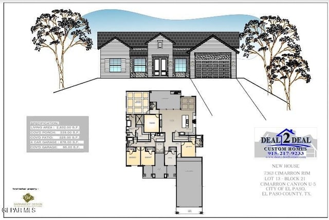 7363 Cimarron Rim Dr, El Paso, TX 79911 - home floor plan