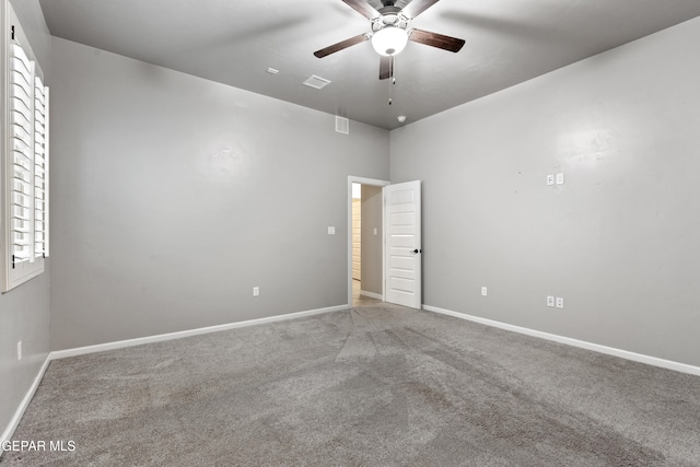 12287 Houghton Spgs, Horizon City, TX 79928 - carpeted spare room with a ceiling fan and baseboards