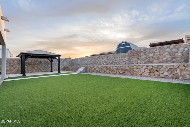 12287 Houghton Spgs, Horizon City, TX 79928 - view of green lawn with a gazebo