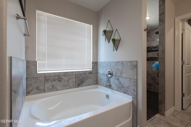 12301 Desert Heights Ct, El Paso, TX 79938 - full bathroom with a garden tub and tiled shower