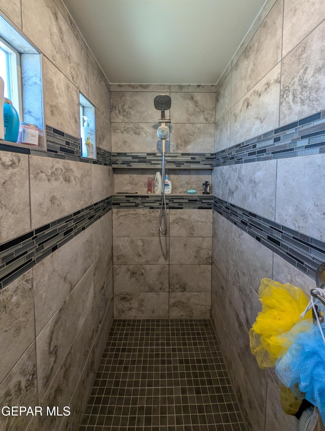 12301 Desert Heights Ct, El Paso, TX 79938 - bathroom featuring a tile shower and plenty of natural light