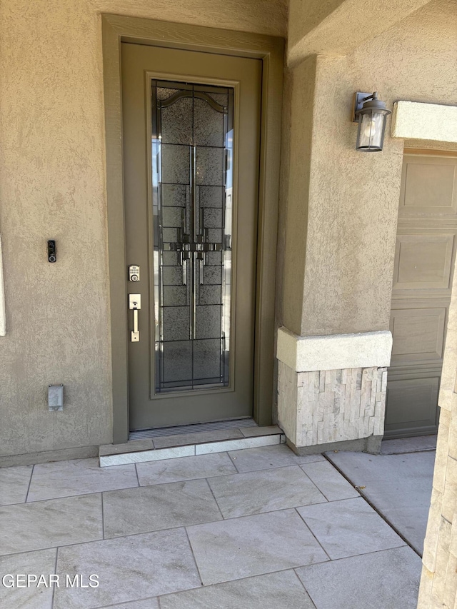12301 Desert Heights Ct, El Paso, TX 79938 - property entrance with stucco siding