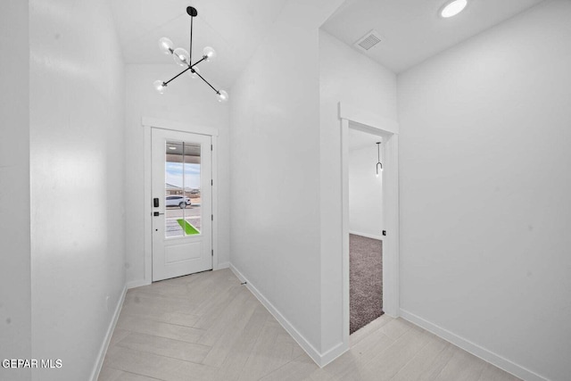 13399 Jeff Winton Dr, El Paso, TX 79928 - entryway with a chandelier and baseboards