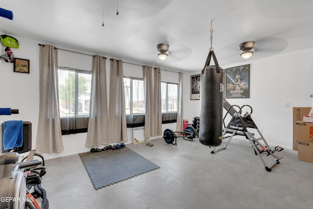 532 Gentry Way, El Paso, TX 79928 - workout area featuring a ceiling fan