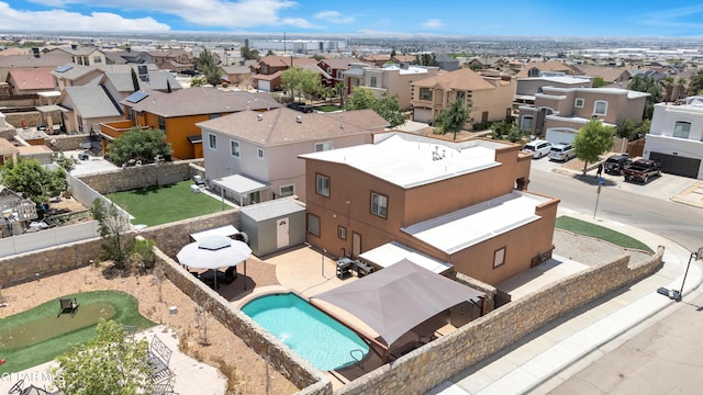 532 Gentry Way, El Paso, TX 79928 - aerial view of residential area with a pool