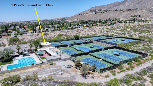 3408 Stanton St 233179, El Paso, TX 79902 - bird's eye view of a pool area and mountains