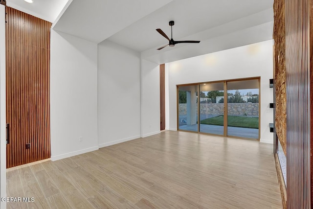 820 W Gate, El Paso, TX 79932 - empty room with ceiling fan, light wood-style floors, and baseboards