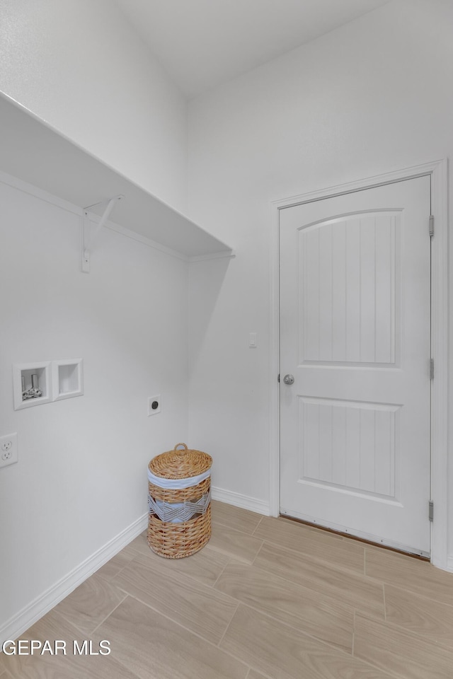 13404 Coldham St, El Paso, TX 79928 - washroom with washer hookup, baseboards, and hookup for an electric dryer