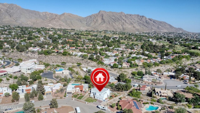 6008 Camino Alegre Dr, El Paso, TX 79912 - aerial view of property's location with mountains