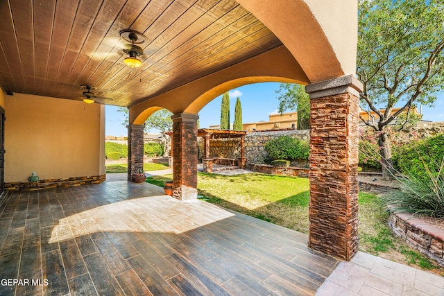 14624 Long Shadow Ave, El Paso, TX 79938 - view of patio / terrace featuring a ceiling fan