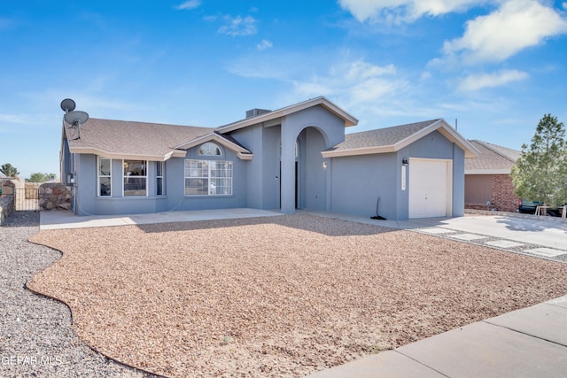 13324 Mitchell Dr, Horizon City, TX 79928 - single story home with concrete driveway, an attached garage, stucco siding, and roof with shingles