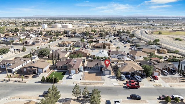 13324 Mitchell Dr, Horizon City, TX 79928 - aerial view of residential area with a mountainous background